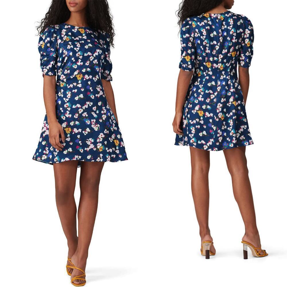 Tanya Taylor Liz Silk Floral Dress (100% Silk) - Size 2
